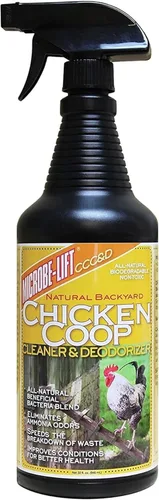 Microbe-Lift Limpiador y desodorizante para gallinero – 32 onzas – Limpiador y desodorizante natural para desechos de pollo, cama y superficies –