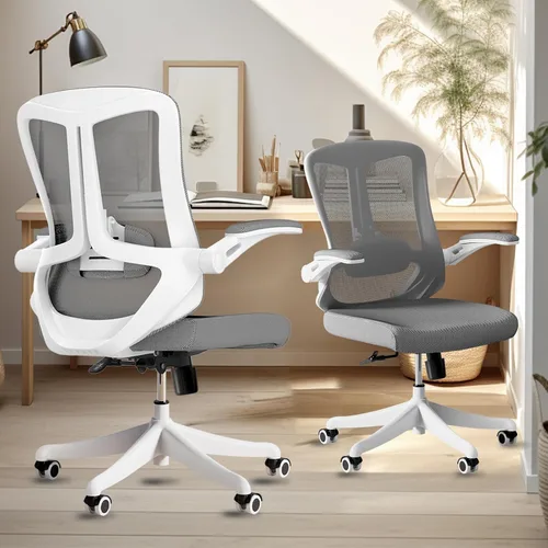 Miniatura 2 de Silla de oficina, silla ergonómica de escritorio cómoda para el hogar, silla de juegos con respaldo medio con ruedas, altura ajustable, soporte
