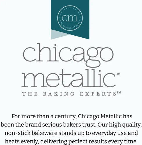 Miniatura 8 de Chicago Metallic Juego Profesional de 3 Moldes Redondos para Pasteles de 6, 8, 10 pulgadas, Utensilios de Repostería Premium Antiadherentes, Acero