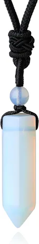 Miniatura 11 de XIANNVXI Collar de Cristal para Hombres y Mujeres con Cuerda Ajustable, Punto Hexagonal, Piedras de Cristal Curativas, Collares de Joyería