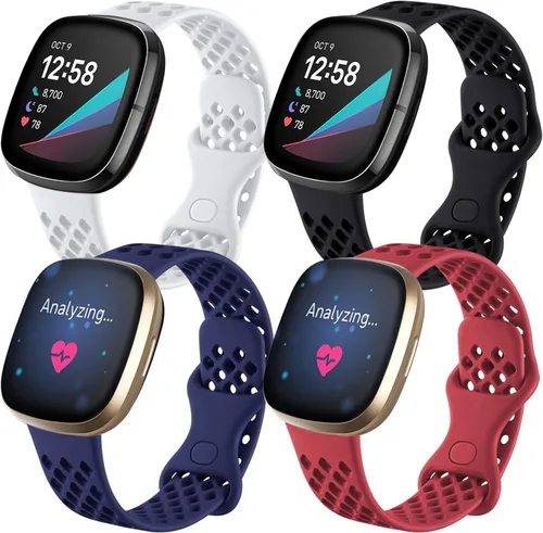 Miniatura 10 de Maledan Compatible con Fitbit Sense Band Fitbit Versa 3 Band Fitbit Sense 2 Band Fitbit Versa 4 Bandas, correa de reloj deportiva impermeable