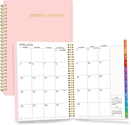 Miniatura 17 de SUNEE Agenda mensual 2026-2027 – Calendario de 18 meses desde julio de 2026 a diciembre de 2027, agenda anual de 7 x 10 pulgadas con pestañas