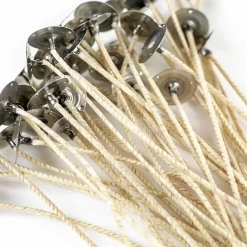 Miniatura 9 de CD-4 Mechas para hacer velas, ideales para ceras a base de vegetales, trenzas planas, mechas sin núcleo para hacer velas y llama consistente, 6
