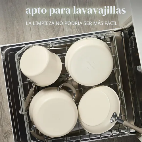 Miniatura 5 de Rachael Ray Cucina Juego de Utensilios de Cocina de Cerámica - 13 Piezas - Juego de Ollas y Sartenes de Cerámica con Sartenes Antiadherentes, Sartén