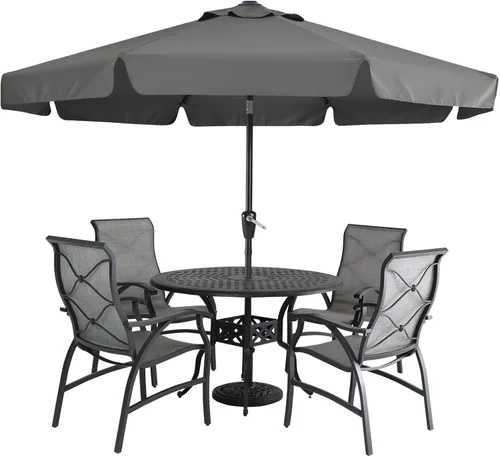 Miniatura 23 de MASTERCANOPY Sombrilla de Patio Valance para Mesa de Exterior Market - 8 Varillas (9 pies, Turquesa)