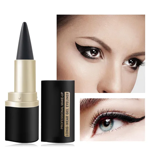 Miniatura 4 de 2PCS Profesional Preciso Árabe Aduanas Larga Desgaste Gel Negro Eyeliner Eye Liner Pen