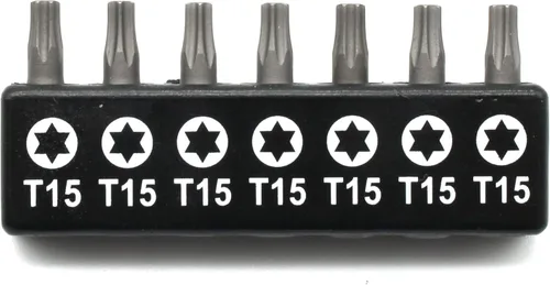 Miniatura 21 de TMAX Juego de puntas de destornillador de cabeza de estrella T6 Torx de 25 piezas, acero S2 de 6 puntos T-6 puntas de inserción de destornillador