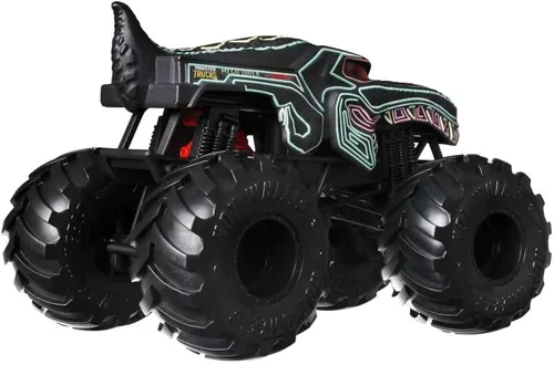 Miniatura 3 de Hot Wheels Monster Trucks - Mega Wrex de neón fundido a presión a presión a escala 1:24