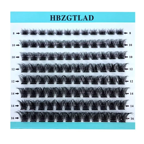 Mezcla de pestañas postizas 3D esponjosas de un solo racimo, abanicos de volumen, pestañas individuales segmentadas naturales para extensión de