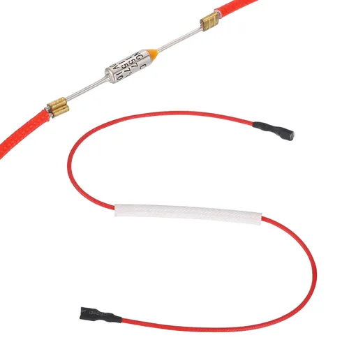 Miniatura 13 de MECCANIXITY Fusible de temperatura universal para olla arrocera, 168.8 °F 10 A 250 V Fusible térmico de metal con ambos terminales de fibra