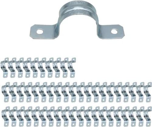 Miniatura 17 de Abrazadera de tubería de acero chapada en zinc de 1-1/2 pulgadas, 20 piezas, tubo rígido de acero de un agujero, Abrazadera de tubo de soporte