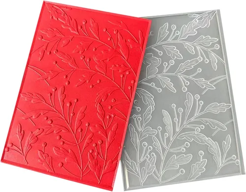 Miniatura 7 de DIYology Carpetas en relieve 3D de bosque para hacer tarjetas, fondo de abedul con textura de fondo en relieve para manualidades, manualidades