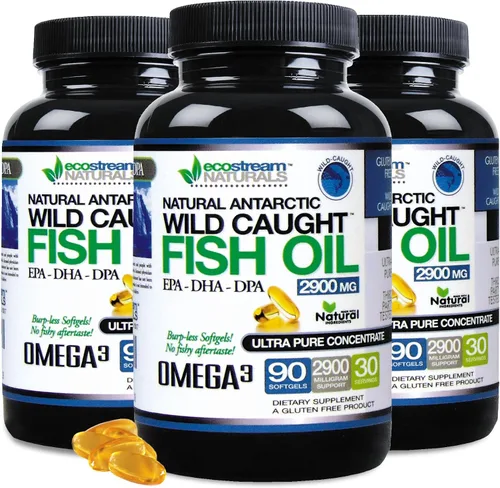 (Paquete de 3 Omega 3 capturados en la naturaleza 2,900 miligramos. Ahora con aún más DPA-EPA-DHA