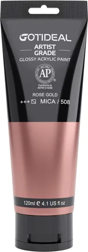 Miniatura 36 de GOTIDEAL - Pintura acrílica sienna tostado, tubos de 4.1 oz, no tóxicas, duradera, para pintor adulto o niño y para lienzo, madera, arcilla, tela