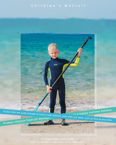 Miniatura 5 de Goldfin Traje de neopreno para niños y niñas, 0.118 in de neopreno con cremallera trasera que mantiene el calor para agua fría, natación, buceo