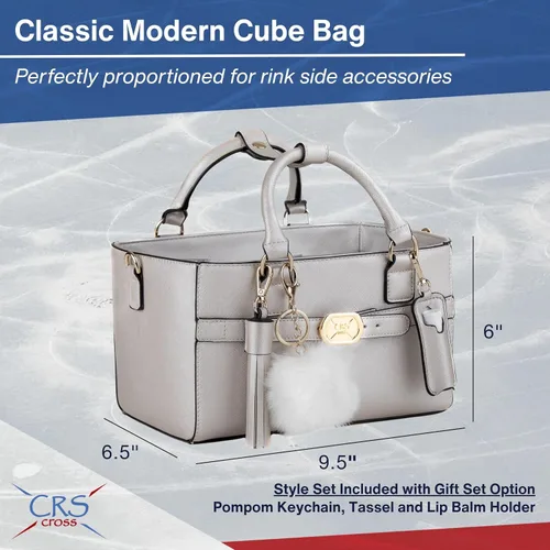 Miniatura 71 de CRS Cross Rink Side Tote. Ice Skating Accessory Bag-Figure Skating, Roller, Inline Skaters, Dance, Cheer.Organizes Guards Water Bottle Phone