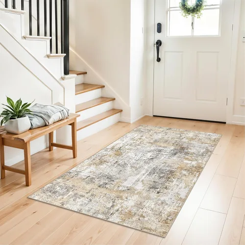 Miniatura 45 de Alfombra antideslizante lavable de 2 x 3 pies - Alfombra suave de pelo bajo para cocina, entrada y dormitorio - Tapete moderno para puerta