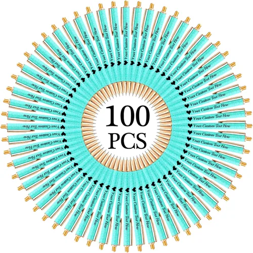 Miniatura 27 de Hasta 100 bolígrafos personalizados a granel con nombre, bolígrafo con purpurina personalizable, logotipo de negocios, mensaje de texto, regalo