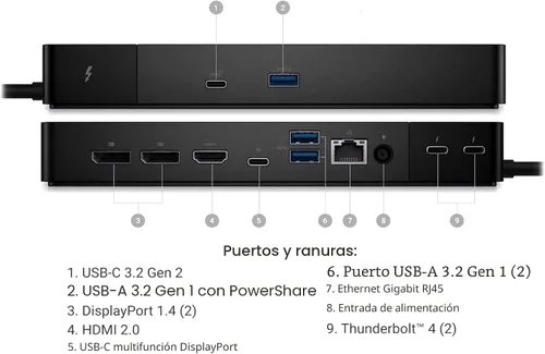 Miniatura 2 de Dell Base modular Thunderbolt de 130 W con dos interfaces Thunderbolt 4, entrega de energía de 130 W, resolución de video de pantalla única de 5K a