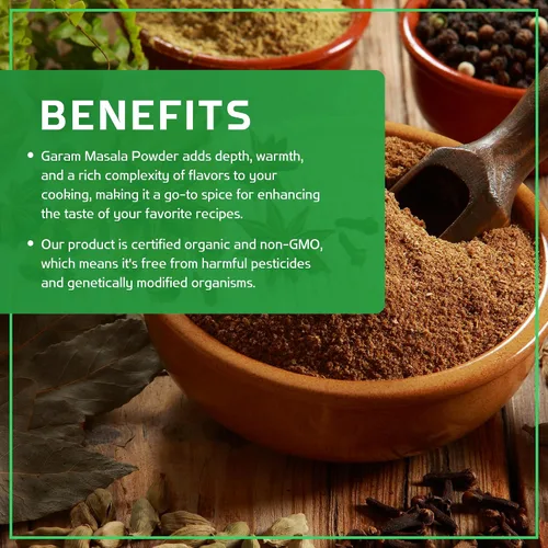 Miniatura 4 de Jiva Organics Garam Masala en polvo orgánico de 7 onzas, sin OMG, sin sal, mezcla de especias indias prémium