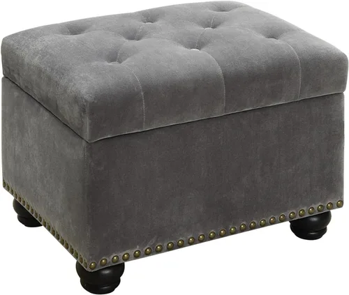 Miniatura 9 de Convenience Concepts Designs4Comfort 5th Avenue - Otomana tapizada de almacenamiento de 24 pulgadas, taburete y asiento contemporáneo con tapa