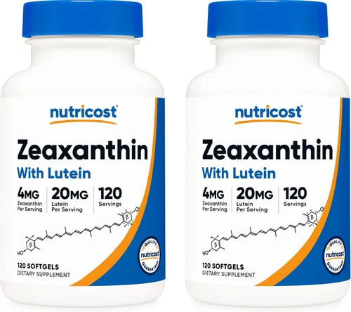 Miniatura 6 de Nutricost Zeaxantina con Luteína 20mg, 120 cápsulas blandas - Potente, sin OGM, sin gluten