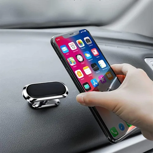 Miniatura 4 de Soporte magnético universal para teléfono para automóvil, rotación de 360 grados, ajustable, sin ruido, para salpicadero, compatible con iPhone
