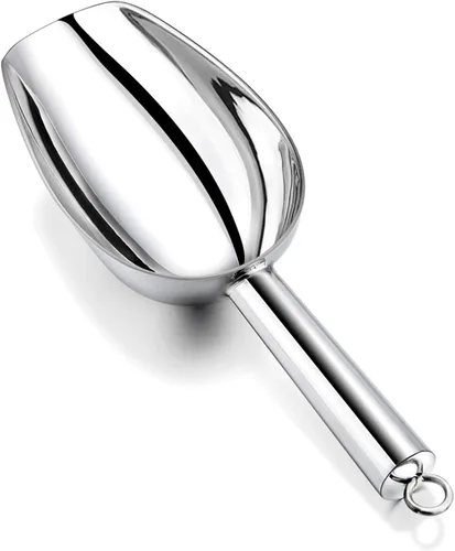 Miniatura 8 de P&P CHEF Cuchara pequeña para hielo, cuchara de harina de acero inoxidable de 6 onzas, para cocina, jardín, bar, boda, baño, resistente, no tóxica