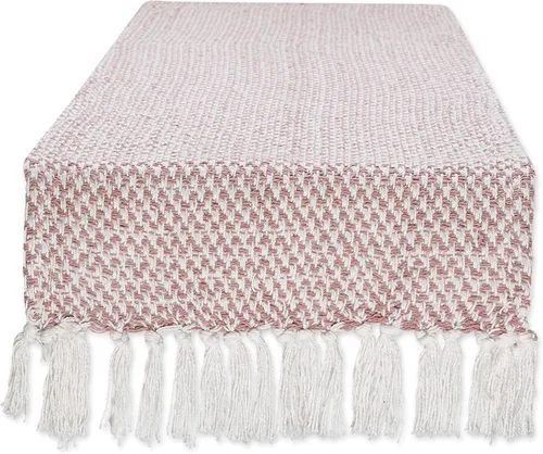 Miniatura 27 de DII Woven Basics Collection Camino de mesa de punto 100% algodón, 15"x108", Stone Piedra
