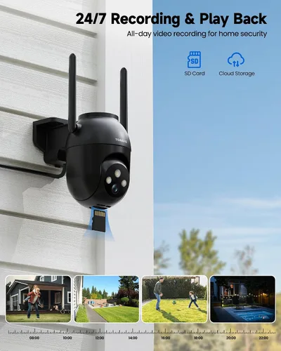 Miniatura 6 de Paquete de 2 Cámaras de Seguridad Exteriores con Cable: Cámara de 3MP para Seguridad del Hogar Exterior Sistema WiFi 2.4G/5G Homekit Cámara de Video
