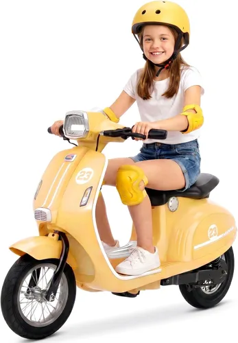 Miniatura 8 de Motocicleta para niños, motocicleta eléctrica de 2 ruedas para niñas de 8 a 14 años, juguetes de montar de 24V con música, cuentos, faro delantero