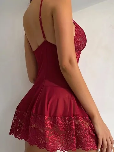 Miniatura 4 de Avidlove Lencería sexy para mujer, lencería de malla con encaje