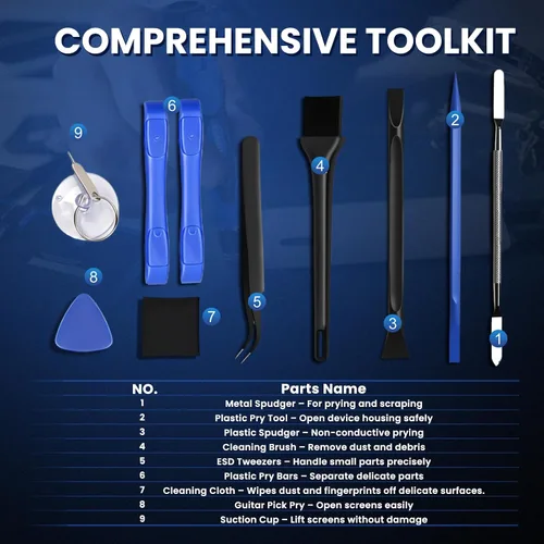 Miniatura 3 de Juego de destornilladores de precisión de 142 piezas para electrónicos – Kit de herramientas de reparación multi-bit para iPhone, MacBook, laptop