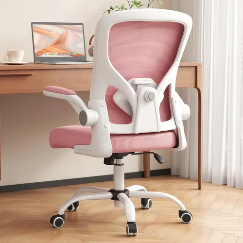 Miniatura 14 de Silla de oficina, silla de escritorio ergonómica con soporte lumbar ajustable, silla de computadora de malla, cómodo soporte lumbar para uso en casa