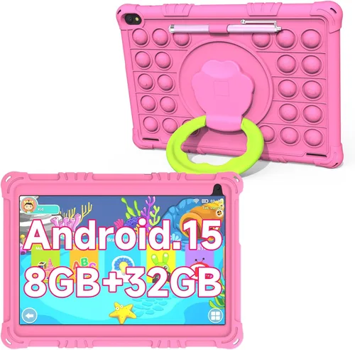 Miniatura 8 de Tablet Android 15 para niños, tabletas de 10 pulgadas para niños, 8 GB RAM 32 GB ROM 1 TB expandible, tableta para niños pequeños con control