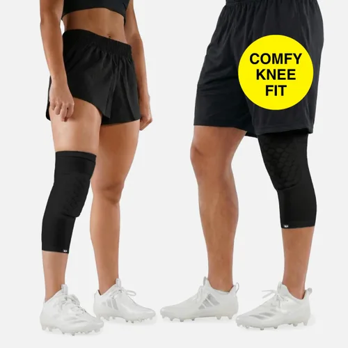 Miniatura 2 de SLEEFS Rodillera básica negra, manga de compresión, protección para correr, voleibol, baloncesto, todos los deportes, UPF 50+