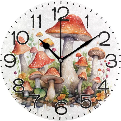 Miniatura 21 de Reloj de pared de pavo real con hermosas plumas, funciona con pilas, silencioso, de cuarzo, analógico, rústico, rústico, reloj redondo, decoración