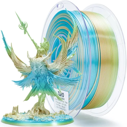 Miniatura 36 de ZIRO Filamento PLA, Filamento de Impresora 3D de Seda de Coextrusión de Triple Color 1.75mm, para Bolígrafo de Impresora 3D, Carrete PLA Multicolor