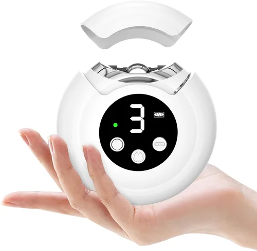 Miniatura 8 de Cortaúñas automático para personas mayores, cortaúñas eléctrico 3 en 1 con luz LED, batería recargable, cortaúñas para adultos, molinillo de uñas