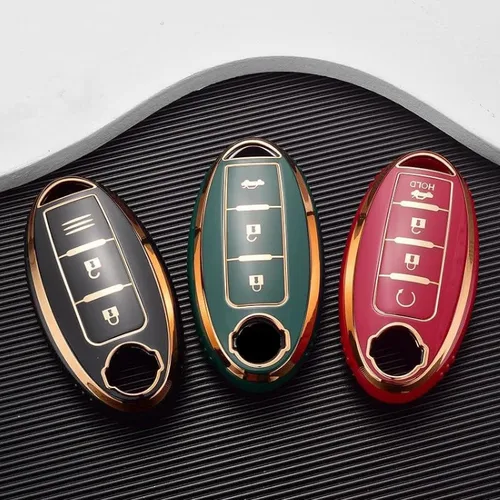 Miniatura 6 de TPU Car Remote Key Case Cover Shell Fob, for Nissan Qashqai Juke J10 J11 X-Trail T32 T31 Kicks Tiida Pathfinder Note for Infiniti A Style Black