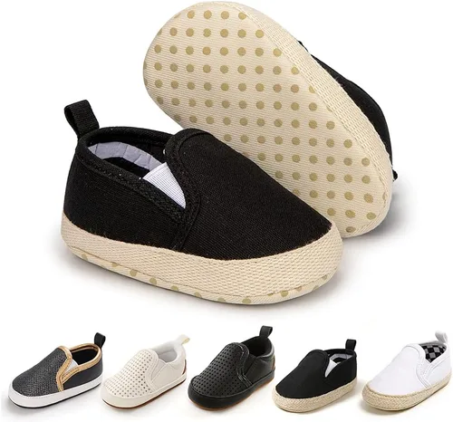 Miamooi Zapatos deportivos para bebés, niños y niñas, suela suave, zapatos de primera caminata, informales, planos, ligeros, para cuna