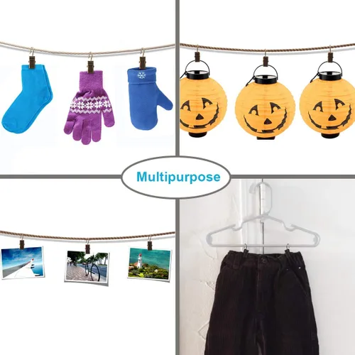 Miniatura 7 de Coideal Pequeños Ganchos para Cortinas de Bronce, 100 Piezas de Ganchos de Latón Metálico para Colgar Luces de Fiesta, Accesorios para Decoración