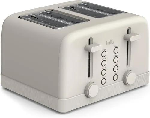 Miniatura 10 de bella Tostadora de 4 rebanadas, control de tostado de 6 ajustes con botones de recalentamiento y cancelación, bandeja extraíble para migas, Blossom