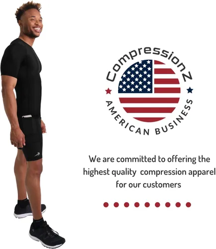 Miniatura 4 de CompressionZ Pantalones cortos de compresión para hombre, ropa interior deportiva de compresión de elastano