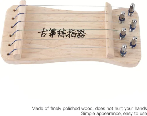 Miniatura 4 de Guzheng Entrenador de dedos Guzheng Código Fortalecedor Ejercicio de Madera Protable 6 Cuerdas Mini Guzheng Herramienta de práctica de dedos