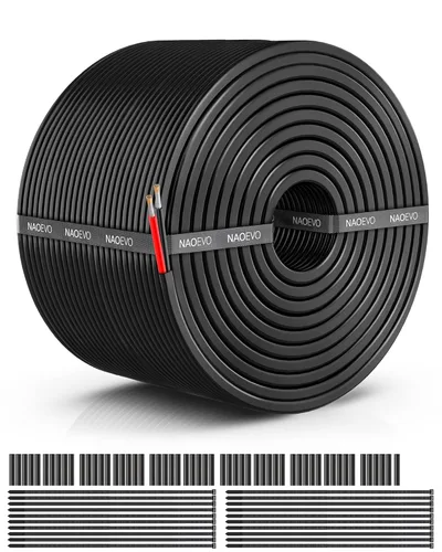 Miniatura 39 de NAOEVO Cable eléctrico de calibre 10, 2 conductores, cable de PVC trenzado de 10 AWG, bajo voltaje de 12 V/cobre estañado/cable flexible