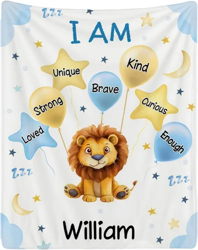 Miniatura 14 de Manta personalizada con nombre para adolescentes, niñas, niños, mantas de bebé personalizadas de franela ultra suave y acogedora, manta con nombre
