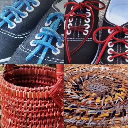 Miniatura 6 de TeeLiy 3 mm Cordón plano de tira de cuero genuino de 3 mm de ancho, cuero de grano completo de piel de vacuno, cordones de encaje, trenzado Atlantis
