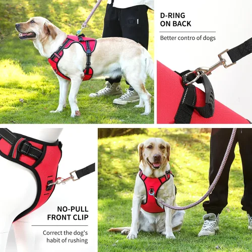 Miniatura 5 de NOYAL Arnés de elevación para perros para mascotas mayores y lesionadas – Cabestrillo de soporte de cuerpo completo con malla transpirable, Rojo 1