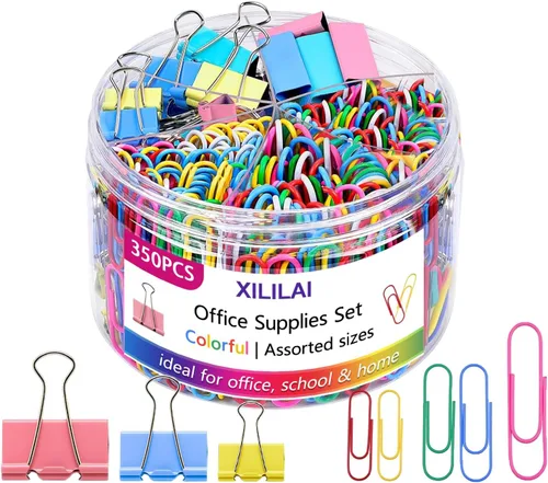 Miniatura 9 de Clips para carpeta, 100 clips grandes para carpetas de varios tamaños, clips de carpeta medianos y pequeños para papeleo, Bulldog, clips de oficina